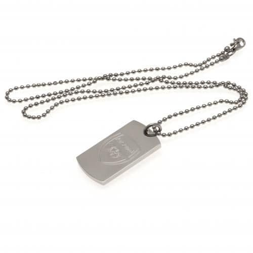 Arsenal Dog Tag & Chain with Engraved Crest