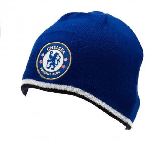 Chelsea FC Reversible Beanie Hat Light Blue Side