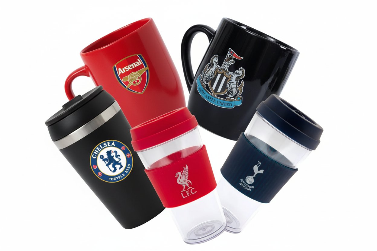 Five Team Drinkware Collage