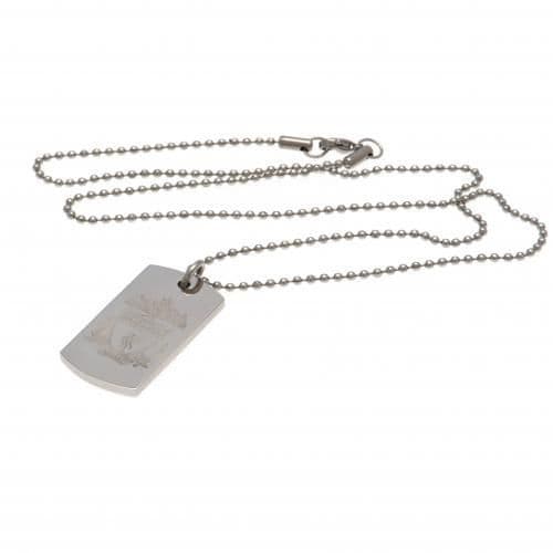 Liverpool FC Dog Tag & Chain with Engraved Crest CR